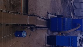 Animation of financial data processing and statistics over factory. Global business, finances, computing and data processing concept digitally generated video. - Powered by Shutterstock - Get 15% off with code: PIKWIZARD15