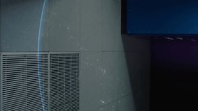 Animation of multiple digital icons over globe against computer server room. Computer interface and business data storage technology concept - Powered by Shutterstock - Get 15% off with code: PIKWIZARD15