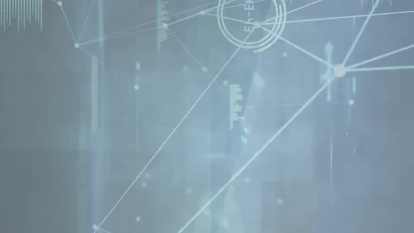 Animation of media icons over diagrams and data processing. Global business and digital interface concept digitally generated video. - Powered by Shutterstock - Get 15% off with code: PIKWIZARD15