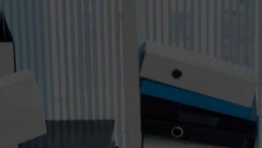 Animation of diagrams and stock market over caucasian female doctor talking with her patient. Technology, medicine and digital interface concept digitally generated video. - Powered by Shutterstock - Get 15% off with code: PIKWIZARD15