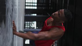 Animation of social media icons with growing numbers over african american man doing push ups. Global social media, computing, communication and digital interface concept digitally generated video. - Powered by Shutterstock - Get 15% off with code: PIKWIZARD15