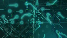 Animation of network of connections and data processing with circuit board over globe. Global connections, computing and data processing concept digitally generated video. - Powered by Shutterstock - Get 15% off with code: PIKWIZARD15