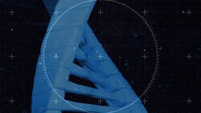 Animation of dna strand over data processing. Social media, technology and digital interface concept digitally generated video. - Powered by Shutterstock - Get 15% off with code: PIKWIZARD15