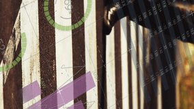 Financial data charts and graphs animation over moving vehicle on road. Finance, data visualization, transportation, motion, economy, analytics - Powered by Shutterstock - Get 15% off with code: PIKWIZARD15