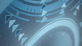 Animation of data processing over scope scanning. Global technology and digital interface concept digitally generated video. - Powered by Shutterstock - Get 15% off with code: PIKWIZARD15