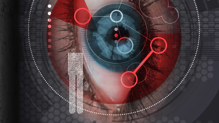 Digital interface with data processing over close up of female eye against black background. cyber security and technology concept - Powered by Shutterstock - Get 15% off with code: PIKWIZARD15