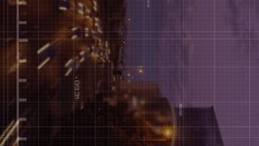 Animation of financial graphs and data over cityscape at night. global finance, economy and technology concept digitally generated video. - Powered by Shutterstock - Get 15% off with code: PIKWIZARD15