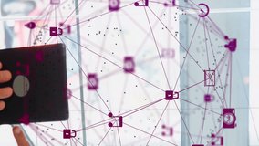 Animation of businessman handshake over cityscape. Digitally generated image. - Powered by Shutterstock - Get 15% off with code: PIKWIZARD15