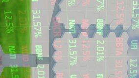 Animation of financial data processing over. Global finances business data processing digital interface and technology concept digitally generated video. - Powered by Shutterstock - Get 15% off with code: PIKWIZARD15