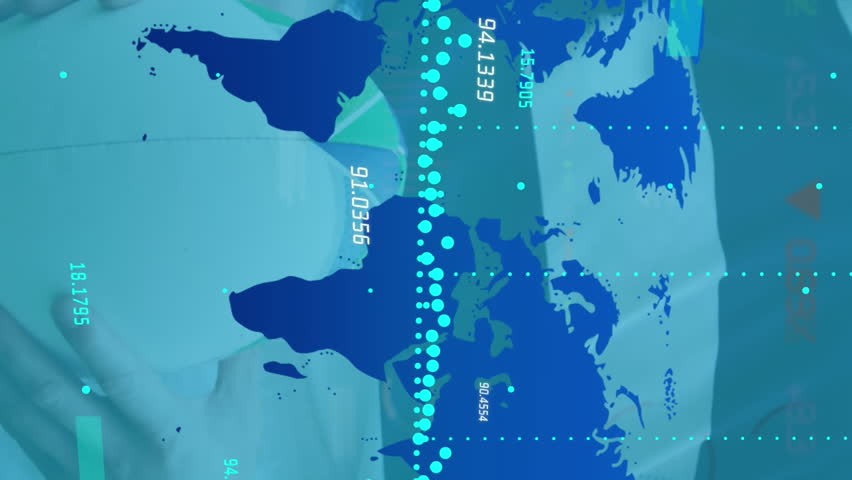 Animation of data processing over caucasian male rugby player with ball. Global business and digital interface concept digitally generated video. - Powered by Shutterstock - Get 15% off with code: PIKWIZARD15