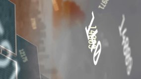 Animation of falling numbers over field and solar panels. Global connections, technology and digital interface concept digitally generated video. - Powered by Shutterstock - Get 15% off with code: PIKWIZARD15