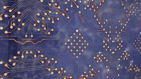 Animation of shapes and computer circuit board over cityscape. Global social media, technology and digital interface concept digitally generated video. - Powered by Shutterstock - Get 15% off with code: PIKWIZARD15