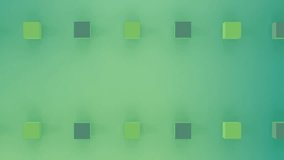 Animation of snowflakes falling over 3d structures in seamless pattern against green background. Technology background concept - Powered by Shutterstock - Get 15% off with code: PIKWIZARD15