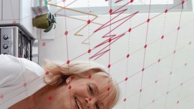 Animation of financial data processing over senior caucasian couple. Global lifestyle, finances and digital interface concept digitally generated video. - Powered by Shutterstock - Get 15% off with code: PIKWIZARD15