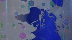 Animation of data processing and world map over computer servers. Global connections, computing and data processing concept digitally generated video. - Powered by Shutterstock - Get 15% off with code: PIKWIZARD15