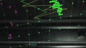 Animation of loading circles with numbers and multiple graphs over network server room. Digital composite, business, progress, technology, network security and data center concept. - Powered by Shutterstock - Get 15% off with code: PIKWIZARD15