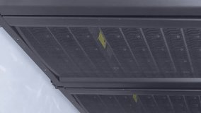 Animation of ecology icons over server room. Global technology, ecology, computing and digital interface concept digitally generated video. - Powered by Shutterstock - Get 15% off with code: PIKWIZARD15