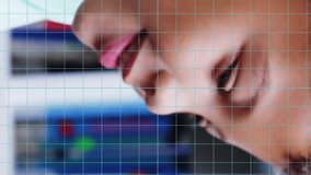 Animation of science icons over african american schoolboy in library. Global education, school, science and digital interface concept digitally generated video. - Powered by Shutterstock - Get 15% off with code: PIKWIZARD15