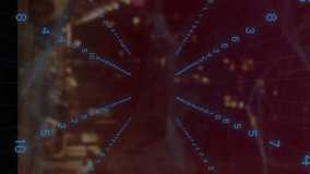 Animation of binary coding and stock market data processing against night city traffic. Global economy and business technology concept - Powered by Shutterstock - Get 15% off with code: PIKWIZARD15