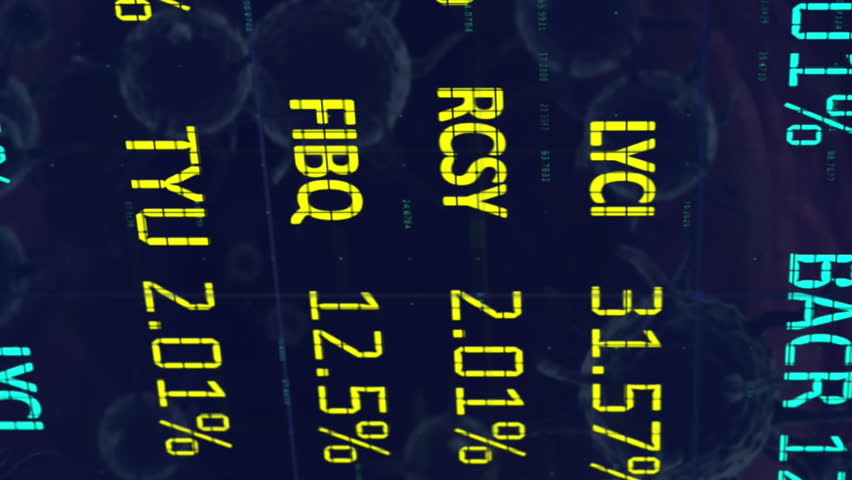 Animation of stock market data processing over covid-19 cells floating against blue background. Global economy and covid-19 pandemic concept - Powered by Shutterstock - Get 15% off with code: PIKWIZARD15