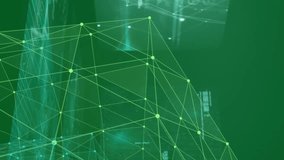 Animation of connected dots forming globe rotating by screens with computer language, graphs. Digitally generated, multiple exposure, global communication, coding, artificial intelligence, futuristic. - Powered by Shutterstock - Get 15% off with code: PIKWIZARD15