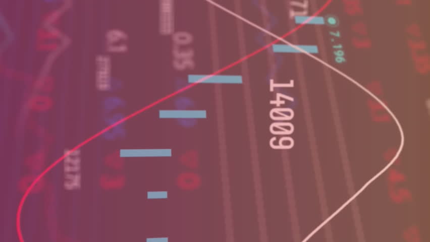 Animation of multiple changing numbers over statistical and stock market data processing. Global economy and business data technology concept - Powered by Shutterstock - Get 15% off with code: PIKWIZARD15