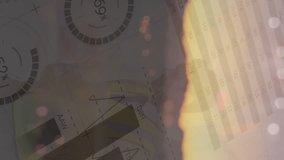 Animation of graphs and data over fiend with electricity pole at sunset. electricity, energy and finance concept digitally generated video. - Powered by Shutterstock - Get 15% off with code: PIKWIZARD15