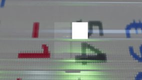 Animation of data loading squares and financial data processing over server room. Network, data, business, finance, processing, digital interface and global communication, digitally generated video. - Powered by Shutterstock - Get 15% off with code: PIKWIZARD15