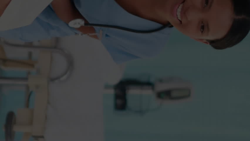 Animation of statistics and data processing over diverse doctors. Global medicine, connections, computing and data processing concept digitally generated video. - Powered by Shutterstock - Get 15% off with code: PIKWIZARD15