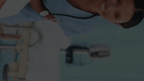 Animation of statistics and data processing over diverse doctors. Global medicine, connections, computing and data processing concept digitally generated video. - Powered by Shutterstock - Get 15% off with code: PIKWIZARD15