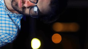 Animation of financial data processing over caucasian businessman using laptop in office. Global finance, business, connections, computing and data processing concept digitally generated video. - Powered by Shutterstock - Get 15% off with code: PIKWIZARD15