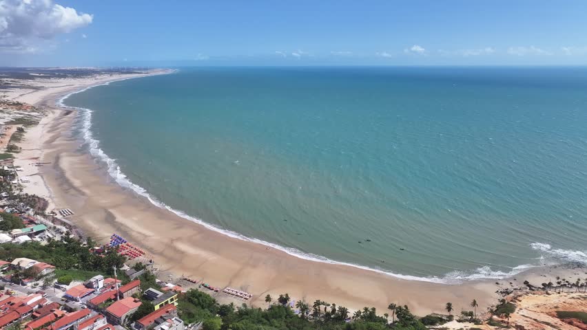 Lagoinha Village At Paraipaba In Ceara Brazil. Beach Landscape. Nature Seascape. Vacations Destinations. Lagoinha Village At Paraipaba In Ceara Brazil. Summer Travel.