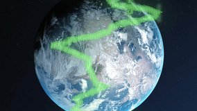 Animation of stock market over diagram and globe. Technology and digital interface concept digitally generated video. - Powered by Shutterstock - Get 15% off with code: PIKWIZARD15