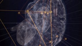 Animation of network of connections over human brain. Global connections, computing and data processing concept digitally generated video. - Powered by Shutterstock - Get 15% off with code: PIKWIZARD15