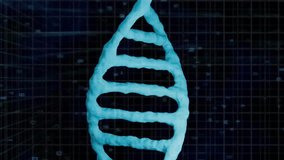 DNA strands and binary coding animation over world map. Biotechnology, genomics, digital, visualization, global, data - Powered by Shutterstock - Get 15% off with code: PIKWIZARD15