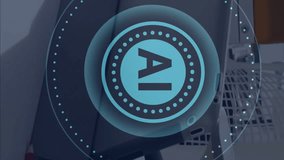 Animation of ai data processing over african american woman typing on computer. Global artificial intelligence, data processing, computing and digital interface concept digitally generated video. - Powered by Shutterstock - Get 15% off with code: PIKWIZARD15