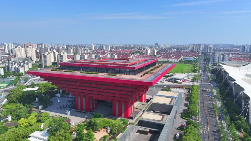 Shanghai, China - 3rd June 2025 - Overlooking the China Art Museum in Shanghai