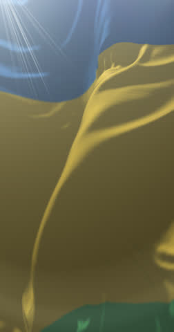 Flag of Rodríguez de Mendoza Province, Amazonas Region, Peru. Loop. 4K Vertical