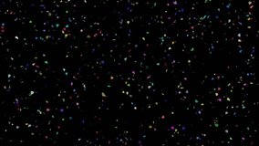 Falling Colorful Heart-Shaped Confetti Animation on Black Background - Powered by Shutterstock - Get 15% off with code: PIKWIZARD15