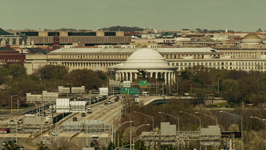 Washiongton DC. Aerial view of Washington D.C. cityscape with U.S. Capitol and Washington Monument, Washington, DC, United States.