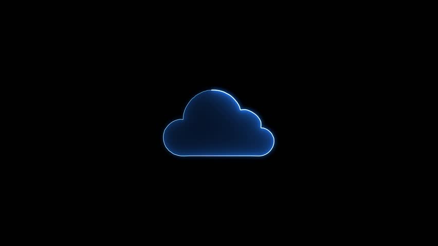 Cloud security concept. Global internet connection technology, digital marketing, Financial and big data. Glowing neon line animated secure cloud icon isolated on transparent background - Powered by Shutterstock - Get 15% off with code: PIKWIZARD15