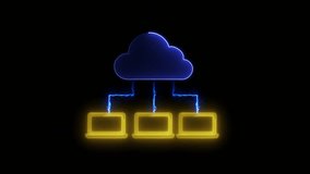 Network concept. Global internet connection technology, digital marketing, Financial and big data. Glowing neon line animated network icon isolated on transparent background.  - Powered by Shutterstock - Get 15% off with code: PIKWIZARD15