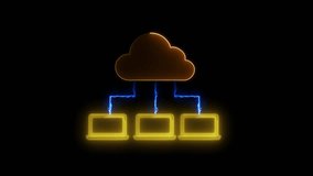 Network concept. Global internet connection technology, digital marketing, Financial and big data. Glowing neon line animated network icon isolated on transparent background.  - Powered by Shutterstock - Get 15% off with code: PIKWIZARD15