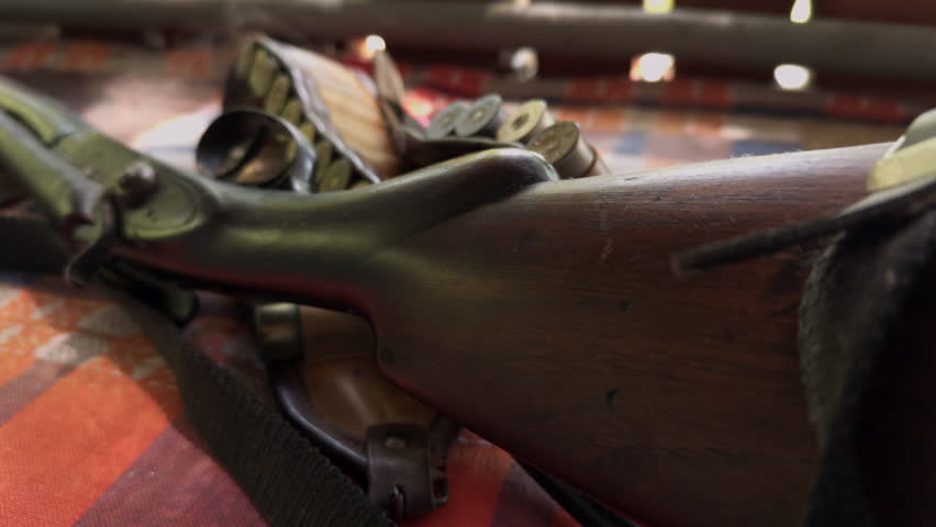 Antique Rifle Gun and old Bullets