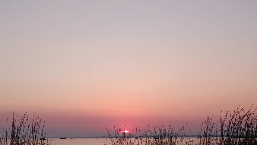 sunset on a beach in the south of France