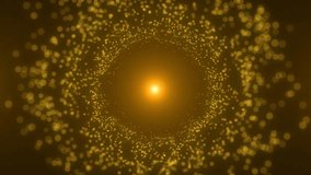 Golden particle vortex swirling. abstract glowing tunnel for sci-fi, energy, or celebration. - Powered by Shutterstock - Get 15% off with code: PIKWIZARD15