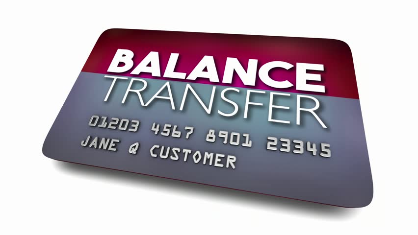 Balance Transfer Credit Card Account Best Interest Rate Reduce Consolidate Debt 3d Animation