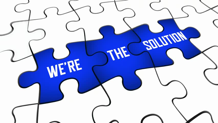 We Are the Solution Puzzle Pieces Fix Your Problem Here Solved 3d Animation
