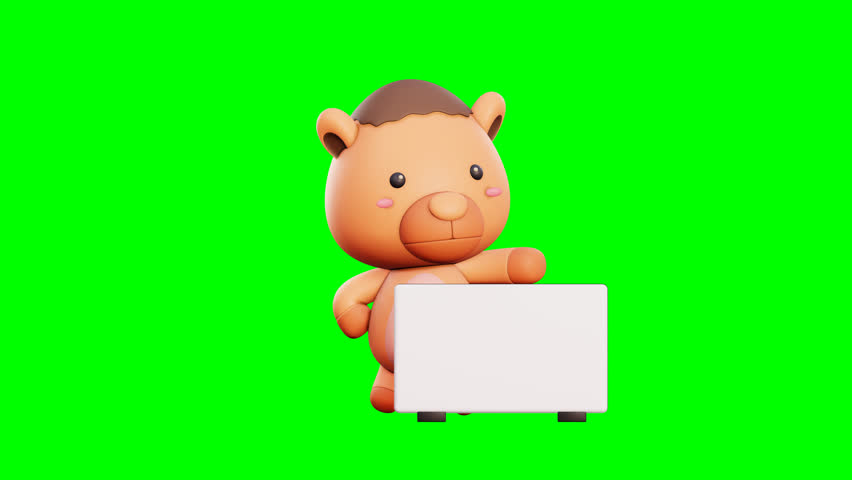3D Green Screen Kamzy Character Showing a Blank Board for Multipurpose Digital Assets  
A 3D animated Kamzy character presenting a blank board, perfect for ads, messages, or marketing visuals