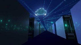 The server data in the data center room is uploaded to the cloud - Powered by Shutterstock - Get 15% off with code: PIKWIZARD15